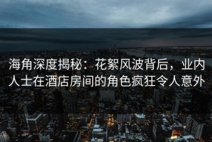 海角深度揭秘：花絮风波背后，业内人士在酒店房间的角色疯狂令人意外